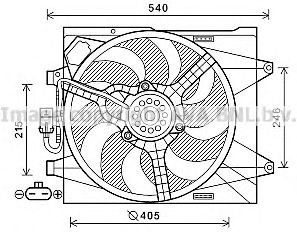 AVA QUALITY COOLING ft7582 -  Вентилятор, охлаждение двигателя